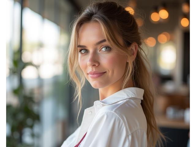 Influencer posing for a photo with a smartphone